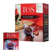 Чай TESS "Pleasure" черный с шиповником, яблоком, лимонным сорго, 100 пакетиков в конвертах по 1,5 г, 0919-09 за 369 ₽. Чай пакетированный. Доставка по РФ. Без переплат!