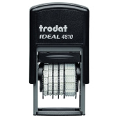Датер-мини месяц ЦИФРАМИ ДЛЯ БАНКА, оттиск 20х3,8 мм, синий,TRODAT IDEAL 4810P2, корпус черный, подушка, 218614 за 375 ₽. Датеры.  Доставка по РФ. Без переплат!