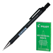 Карандаш механический PILOT Н-165, корпус черный, прорезиненный, ластик, 0,5 мм, H-165 B за 221 ₽. Карандаши механические.  Доставка по РФ. Без переплат!