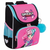 Ранец GRIZZLY анатомическая спинка, с мешком для обуви, для девочек, LIKE, 33х25х13 см, RAm-484-6/1 за 4 642 ₽. Ранцы для начальной школы.  Доставка по РФ. Без переплат!