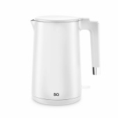 Чайник электрический с двойными стенками BQ (БИ-КЬЮ) KT1720P, 1,5 л, 2200 Вт, белый, 86198280 за 2 456 ₽. Чайники.  Доставка по РФ. Без переплат!