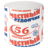 Бумага туалетная бытовая, 56 м, ЧЕСТНЫЙ РУЛОНЧИК, без втулки (эконом), 118739 за 23 ₽. Туалетная бумага офисно-бытовая.  Доставка по РФ. Без переплат!
