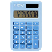 Калькулятор карманный CROMEX (КРОМЕКС) CX-210N-BU (96х62 мм), 8 разрядов, двойное питание, голубой, 273835 за 178 ₽. Калькуляторы карманные.  Доставка по РФ. Без переплат!