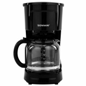Кофеварка капельная SONNEN CM1095, 900 Вт, объем 1,8 л, подогрев кофе, противокапельная система, черная, 456334 за 2 511 ₽. Кофеварки капельные.  Доставка по РФ. Без переплат!