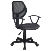 Кресло компактное BRABIX "Flip MG-305", ткань TW, серое/черное, 531951 за 5 944 ₽. Кресла для персонала. Доставка по РФ. Без переплат!