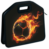 Папка-сумка ЮНЛАНДИЯ, 1 отделение, фетровые ручки, 34х30х11 см, "Fire ball", 273381 за 454 ₽. Папки-сумки с ручками.  Доставка по РФ. Без переплат!