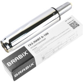 Газлифт BRABIX A-100 короткий, ХРОМ, длина в открытом виде 346 мм, d50 мм, класс 2, 532004 за 908 ₽. Комплектующие для кресел.  Доставка по РФ. Без переплат!