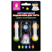 Цифра-подсвечник "3" светодиодная, ЗОЛОТАЯ СКАЗКА, в наборе 4 свечи 6 см, 1 батарейка, 591426 за 46 ₽. Свечи для праздничного стола.  Доставка по РФ. Без переплат!