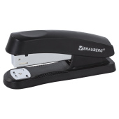 Степлер №24/6, 26/6 BRAUBERG "Standard+", до 30 листов, черный, 228608 за 267 ₽. Степлеры настольные.  Доставка по РФ. Без переплат!