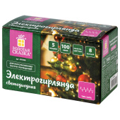 Электрогирлянда-нить комнатная "Стандарт" 5 м, 100 LED, мультицветная, 220 V, контроллер, ЗОЛОТАЯ СКАЗКА, 591099 за 255 ₽. Электрогирлянды и световые фигуры.  Доставка по РФ. Без переплат!