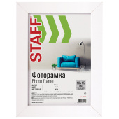 Рамка 10х15 см, небьющаяся, STAFF "Grand", багет 18 мм, белая, МДФ, 391208 за 122 ₽. Рамки для дипломов, сертификатов, грамот, фотографий.  Доставка по РФ. Без переплат!