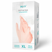 Перчатки виниловые смотровые 50 пар (100 штук), размер XL (очень большой), прозрачные, SAF&TY/BENOVY за 383 ₽. Перчатки медицинские.  Доставка по РФ. Без переплат!