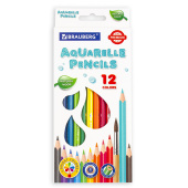Карандаши цветные акварельные BRAUBERG PREMIUM AQUARELLE, 12 цветов, трехгранные, утолщенный грифель 4 мм, натуральное дерево, 181671 за 186 ₽. Карандаши цветные акварельные.  Доставка по РФ. Без переплат!