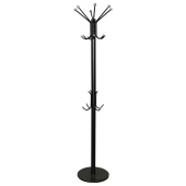 Вешалка-стойка SHT-CR450, 1,86 м, диск 37 см, 6 крючков + 4 дополнительных, металл/мрамор, черная, В1-50 за 4 990 ₽. Вешалки-стойки.  Доставка по РФ. Без переплат!