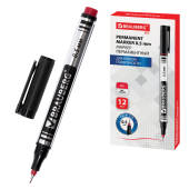 Маркер перманентный BRAUBERG "Jet", КРАСНЫЙ, супертонкий металлический наконечник 0,5 мм, 150509 за 45 ₽. Маркеры перманентные.  Доставка по РФ. Без переплат!