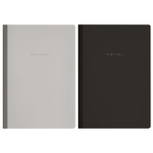 Тетрадь А4 96 л. BRAUBERG, на сшивке с корешком, клетка, обложка картон, "Minimal Classic", 405281 за 135 ₽. Тетради формата А4.  Доставка по РФ. Без переплат!