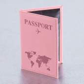 Обложка для паспорта "Passport map", экокожа soft-touch, розовая, STAFF, 238759 за 109 ₽. Обложки для паспорта.  Доставка по РФ. Без переплат!