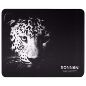 Коврик для мыши SONNEN "LEOPARD", резина + ткань, 220х180х3 мм, 513314 за 94 ₽. Коврики для мыши.  Доставка по РФ. Без переплат!