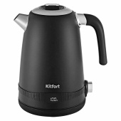 Чайник KITFORT КТ-6121-1, 1,7 л, 2200 Вт, закрытый нагревательный элемент, LED-дисплей, ТЕРМОРЕГУЛЯТОР, сталь, черный за 4 143 ₽. Чайники.  Доставка по РФ. Без переплат!