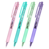 Ручка шариковая автоматическая с грипом BRAUBERG "CLASSIC PASTEL", СИНЯЯ, корпус ассорти, пишущий узел 0,5 мм, линия письма 0,35 мм, 144468 за 14 ₽. Ручки шариковые автоматические.  Доставка по РФ. Без переплат!