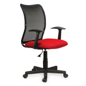 Кресло BRABIX "Spring MG-307", с подлокотниками, комбинированное красное/черное TW, 531405 за 7 370 ₽. Кресла для персонала. Доставка по РФ. Без переплат!