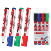 Маркеры стираемые для белой доски, НАБОР 4 ЦВЕТА, BRAUBERG "ULTRA WHITEBOARD MARKER", 3 мм, 152635 за 233 ₽. Маркеры для досок.  Доставка по РФ. Без переплат!