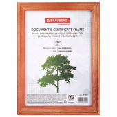 Рамка 15х20 см, дерево, багет 18 мм, BRAUBERG "Pinewood", красное дерево, стекло, подставка, 391217 за 145 ₽. Рамки для дипломов, сертификатов, грамот, фотографий.  Доставка по РФ. Без переплат!