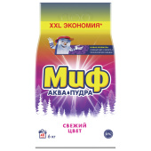 Стиральный порошок-автомат 6 кг, МИФ 3 в 1 "Свежий цвет" за 1 693 ₽. Стиральные порошки.  Доставка по РФ. Без переплат!