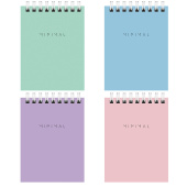Блокнот МАЛЫЙ ФОРМАТ А7 75х105 мм, 40 л., гребень, картон, клетка, BRAUBERG "Minimal Pastel", 116431 за 16 ₽. Блокноты.  Доставка по РФ. Без переплат!