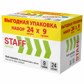 Клей-карандаш 9 г, ВЫГОДНАЯ УПАКОВКА, КОМПЛЕКТ 24 ШТУКИ, STAFF EVERYDAY, 273016 за 354 ₽. Клей-карандаш.  Доставка по РФ. Без переплат!