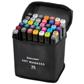 Маркеры для скетчинга двусторонние, НАБОР 36 шт, текстильный чехол, BRAUBERG, 152230 за 564 ₽. Скетчмаркеры художественные.  Доставка по РФ. Без переплат!