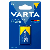 Батарейка алкалиновая 1 шт., VARTA LONGLIFE POWER, Крона 9V (6LR61, 6LF22, 1604A), 4922121411 за 365 ₽. Батарейки.  Доставка по РФ. Без переплат!