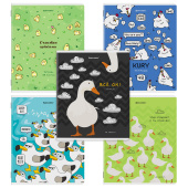 Тетрадь А5, 48 л., BRAUBERG, скоба, клетка, TWIN-лак, "КУРЛЫК И ВСЕ ВСЕ ВСЕ", (микс в ПУ), 405338 за 40 ₽. Тетради 40-48 листов.  Доставка по РФ. Без переплат!