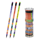 Карандаш чернографитный с принтом кросс-серия МОНСТРИКИ, 1 шт., HB, ластик, ассорти, BRAUBERG, 182110 за 11 ₽. Карандаши чернографитные.  Доставка по РФ. Без переплат!