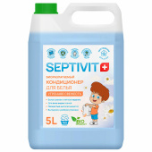 Кондиционер ополаскиватель гипоаллергенный 5 л, SEPTIVIT "Утренняя свежесть", биоразлагаемый за 902 ₽. Кондиционеры для белья.  Доставка по РФ. Без переплат!