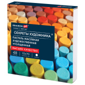 Пастель масляная BRAUBERG ART "Секреты художника", УТОЛЩЕННАЯ, 48 цветов, круглое сечение, 182102 за 638 ₽. Пастель художественная масляная и восковая.  Доставка по РФ. Без переплат!