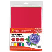 Пористая резина/фоамиран А4, 2 мм, НАБОР, 5 листов, 5 цветов, яркие цвета, самоклеящаяся, ОСТРОВ СОКРОВИЩ, 660080 за 142 ₽. Цветная пористая резина и пластик.  Доставка по РФ. Без переплат!