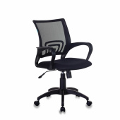 Кресло CH-695N/BLACK, с подлокотниками, сетка, черное за 7&nbsp;117 ₽. Кресла для персонала.  Доставка по РФ. Без переплат!