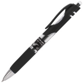 Ручка гелевая автоматическая с грипом BRAUBERG "Black Jack", ЧЕРНАЯ, трехгранная, узел 0,7 мм, линия письма 0,5 мм, 141552 за 63 ₽. Ручки гелевые автоматические.  Доставка по РФ. Без переплат!