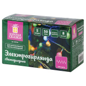 Электрогирлянда-нить комнатная "Шарики" 5 м, 50 LED, мультицветная 220 V, контроллер, ЗОЛОТАЯ СКАЗКА, 591103 за 435 ₽. Электрогирлянды и световые фигуры.  Доставка по РФ. Без переплат!
