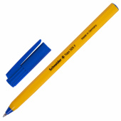Ручка шариковая SCHNEIDER (Германия) "Tops 505 F", СИНЯЯ, корпус желтый, узел 0,8 мм, линия письма 0,4 мм, 150503 за 38 ₽. Ручки шариковые неавтоматические.  Доставка по РФ. Без переплат!