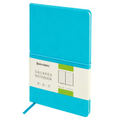 Блокнот А5 (148x218 мм), BRAUBERG "Metropolis X", под кожу, 80 л., резинка, клетка, бирюзовый, 111035 за 118 ₽. Бизнес-блокноты и бизнес-тетради.  Доставка по РФ. Без переплат!