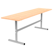 Скамья на 2 места "ССТ 1200", 1200х300х420 мм, каркас металл, сиденье ЛДСП бук за 3 545 ₽. Стулья для столовых и кафе.  Доставка по РФ. Без переплат!