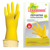 Перчатки МНОГОРАЗОВЫЕ латексные ЛЮБАША "ЭКОНОМ", хлопчатобумажное напыление, размер 7-8, M (средний), желтые, вес 30 г, 603784 за 43 ₽. Перчатки латексные и резиновые.  Доставка по РФ. Без переплат!