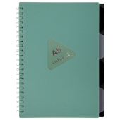 Тетрадь обложка пластик, А5 80 л., гребень, 4 разделителя, клетка, BRAUBERG, зеленый, 405367 за 153 ₽. Тетради более 60 листов.  Доставка по РФ. Без переплат!