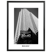 Рамка 30х40 см небьющаяся, багет 14 мм, пластик, BRAUBERG "Original", черная, 391230 за 683 ₽. Рамки для дипломов, сертификатов, грамот, фотографий.  Доставка по РФ. Без переплат!