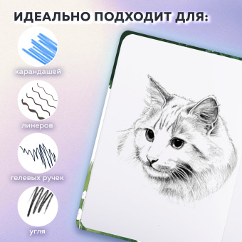 Скетчбук, белая бумага 120 г/м2, 145х203 мм, 80 л., резинка, твердый, BRAUBERG ART, "Прогулка", 116896 за 253 ₽. Альбомы, скетчбуки и бумага для графики и эскизов. Доставка по России. Без переплат!
