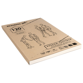 Скетчбук, слоновая кость 100 г/м2, 148х210 мм, 120 л., прошивка, BRAUBERG ART CLASSIC, 128961 за 259 ₽. Альбомы, скетчбуки и бумага для графики и эскизов. Доставка по России. Без переплат!