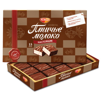 Конфеты РОТ ФРОНТ "Птичье молоко" суфле сливочно-ванильные в шоколадной глазури, 200 г, РФ09760 за 318 ₽. Конфеты в коробках. Доставка по России. Без переплат!