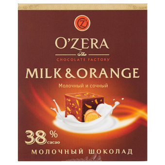 Шоколад порционный O'ZERA "Milk & Orange", молочный с апельсином, 90 г, ОС824 за 175 ₽. Шоколад. Доставка по России. Без переплат!